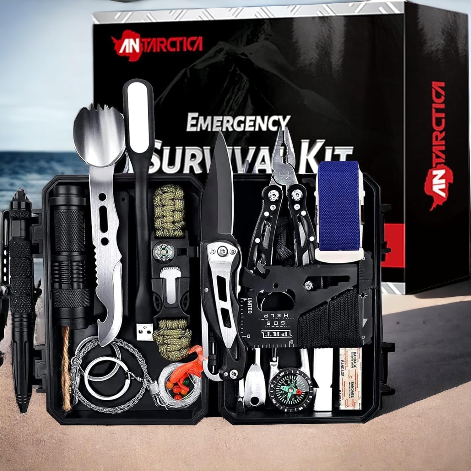 Kit Sopravvivenza Militare Professionale DOBO 13 In 1 Per Trekking Ed Escursioni