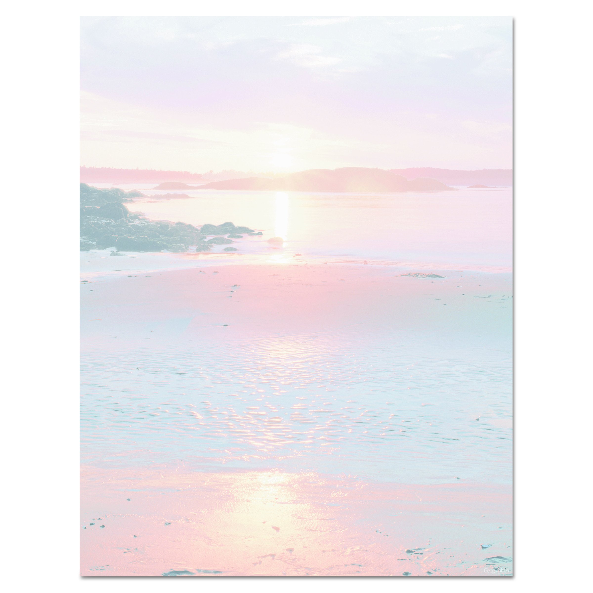 Geographics Design Paper, Shoreline, 24 lb, 8.5 x 11 Inches, 100 Sheets Per Pack (46902)