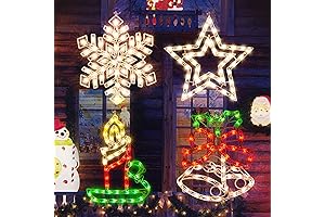 Pack of 4 Christmas Window Decorations
