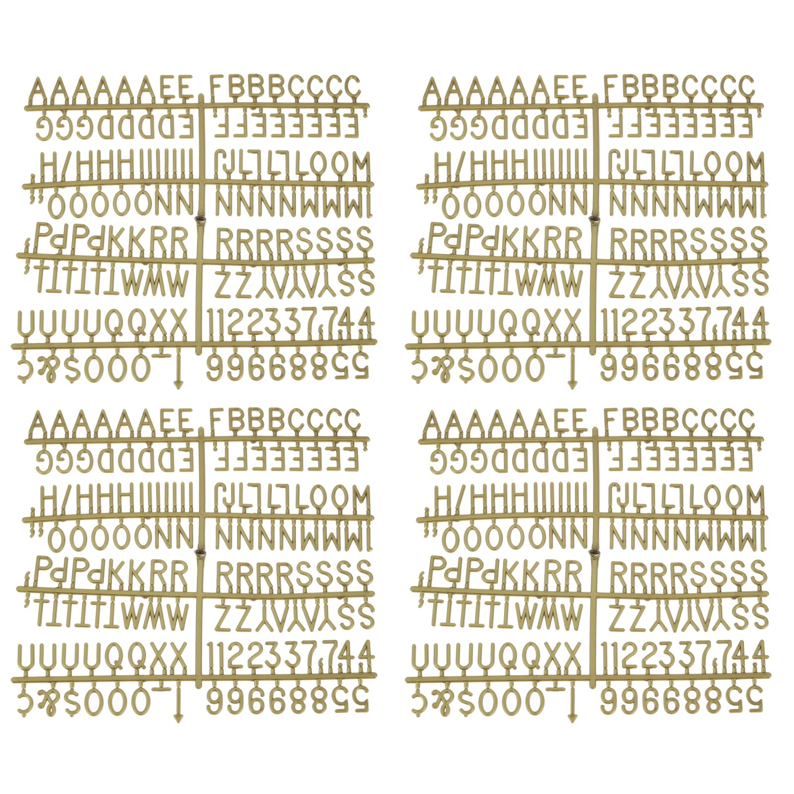PATIKIL Letras de Fieltro 3/4 Pulgada 7 Piezas 1029 para Tablero de Mensajes de Plástico Cambiable Bronce
