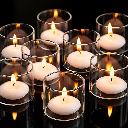 Romadedi Glass Tea Light Candle Holders – 12 stuks