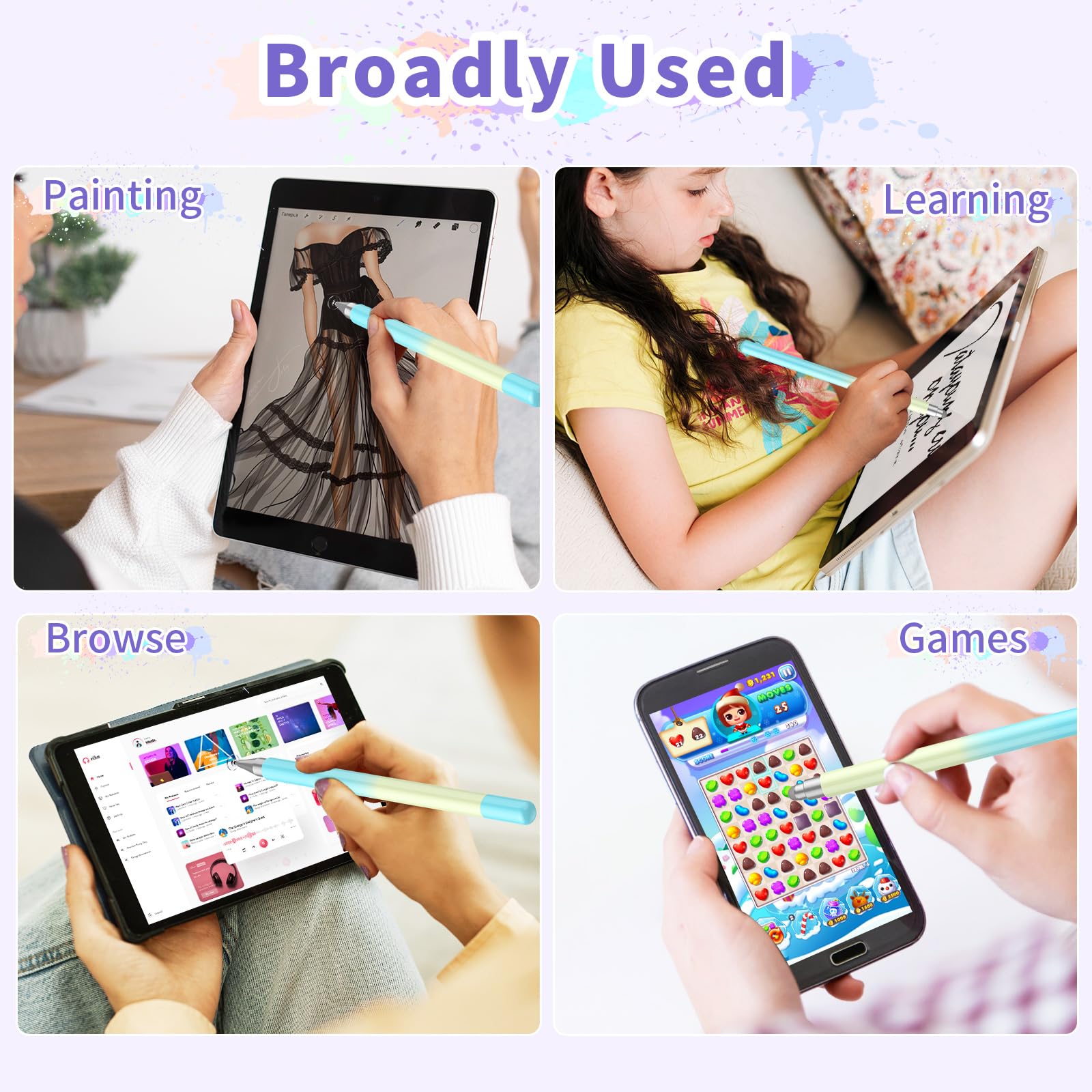 Amazon.co.jp: タッチスクリーン用スタイラスペン 高精度 2イン1