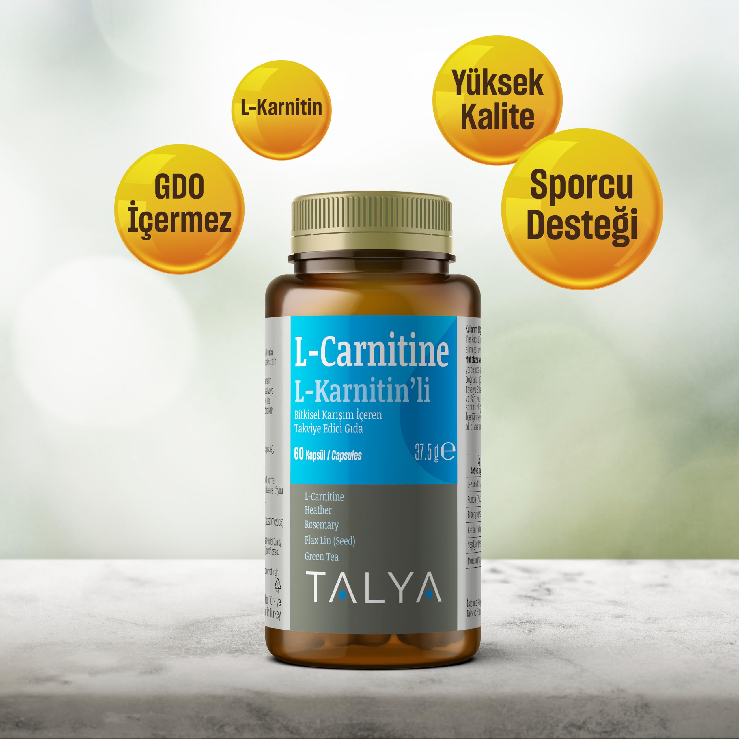 Talya L-CARNITINE L-Karnitin'li Bitkisel Karışım İçeren Takviye Edici Gıda  - Sporcu Destek Takviyesi