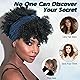 DEYNGS Kinky Curly Afro Puff Wig with Bangs Highlight Blonde Headband Wigs Afro Curly Headband Wig with Bangs Afro Wigs for Black Women Turban Wrap-Wigs 4inch Product Image 5