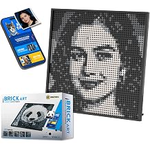 GOBRICKS Personalized Mosaic Building Set, DIY Craft Kit for Brick Wall Art Creation from Any Photo, Unique Gift for Birthday, Anniversary, Pixel Art Kit Desktop Decor 15.75 in x 15.75 in,2912pcs+