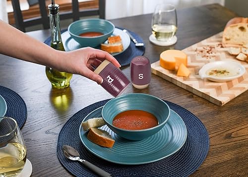 Vista 23 de Nat & Jules - Salero y pimentero de cerámica (3 x 2), color negro