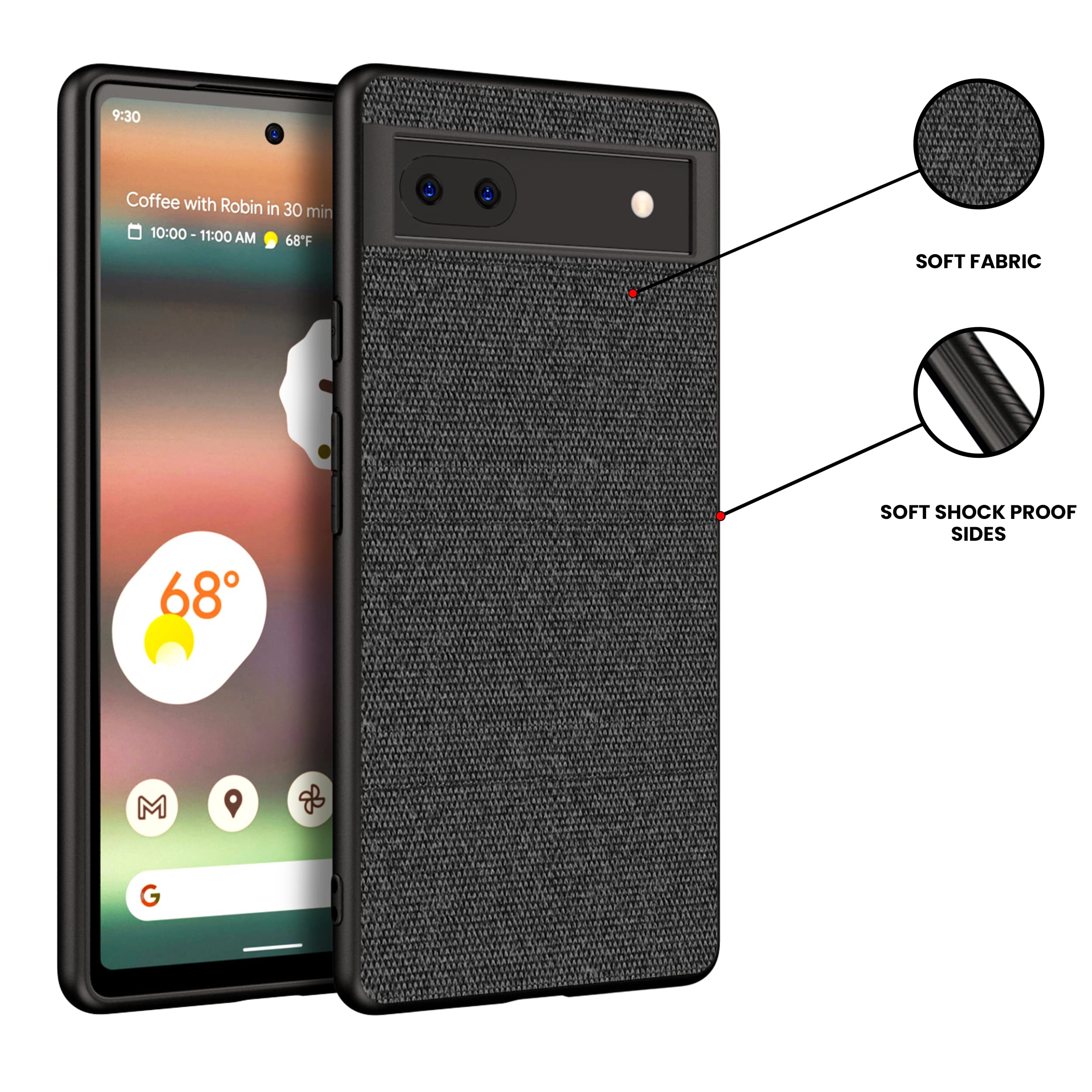 Kapa Soft Full Fabric Case For Google Pixel 6a Back Desertcart