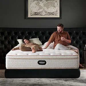 14 Inch Queen Hybrid Mattress, Cooling Gel Memory Foam & Zoned Pocket Coils, Pressure Relief, Motion Isolation, Breathable Bed in a Box, CertiPUR-US Certified