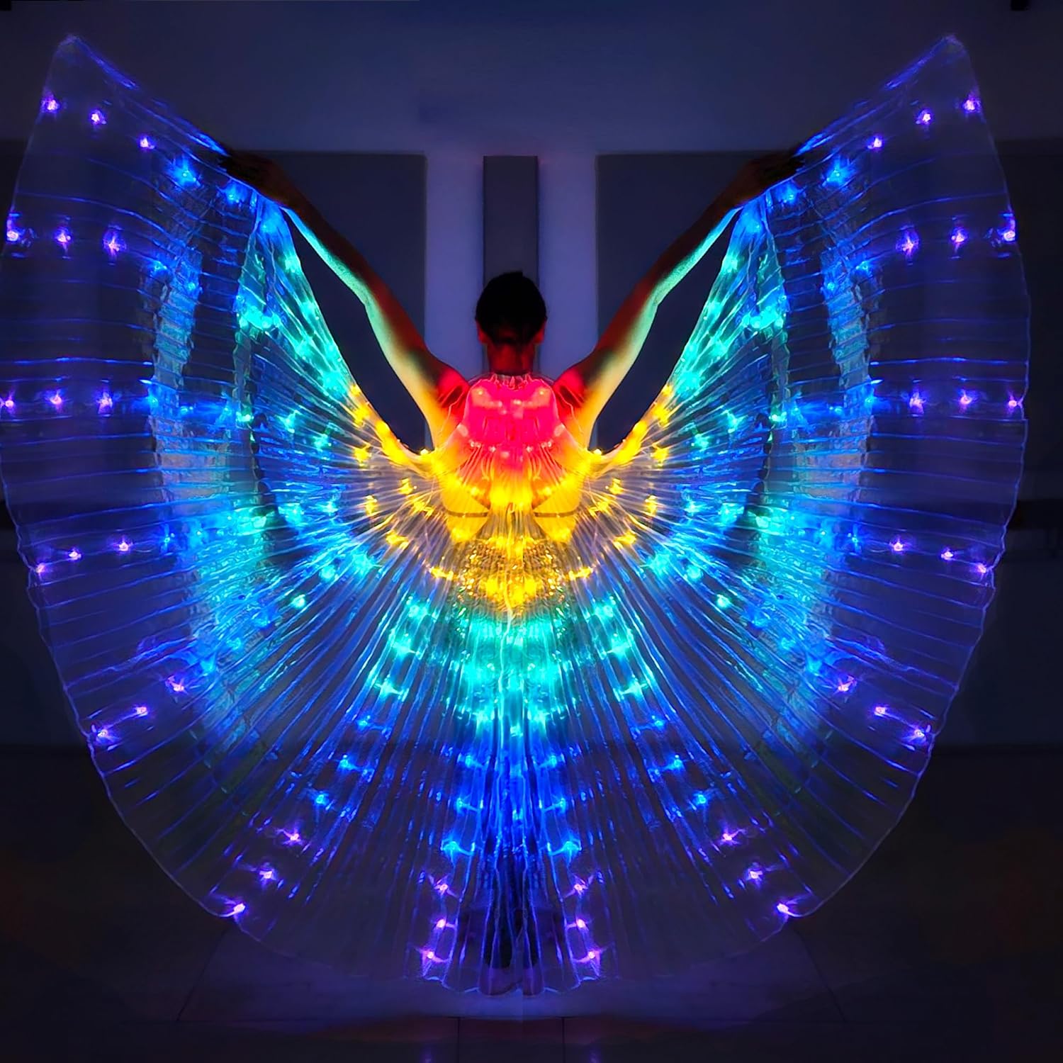 LED Wings Light up Fairy Wings, LED Fairy Wings, Isis Wings, Light up Cape Rave Costume, Light up Wings - Image 7
