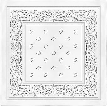 Jordefano 8 Pack XL Non Fading Paisley Polyester Bandanas 27 x 27 In - Bulk Wholesale