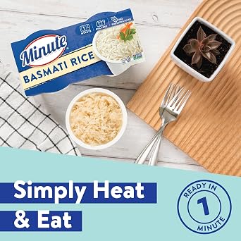 Minute Ready-to-Serve Basmati Rice, Microwavable Rice Cups, 8.8-Ounce Cups (Pack of 8)