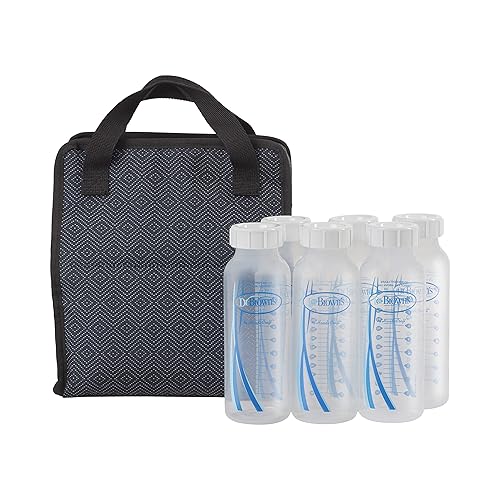 Miniatura 11 de Dr. Brown’s Bolsa de Transporte Plegable y Congelable para Biberones, Bolsa de Enfriador Esencial para Lactancia, Almacenamiento de Leche para 6