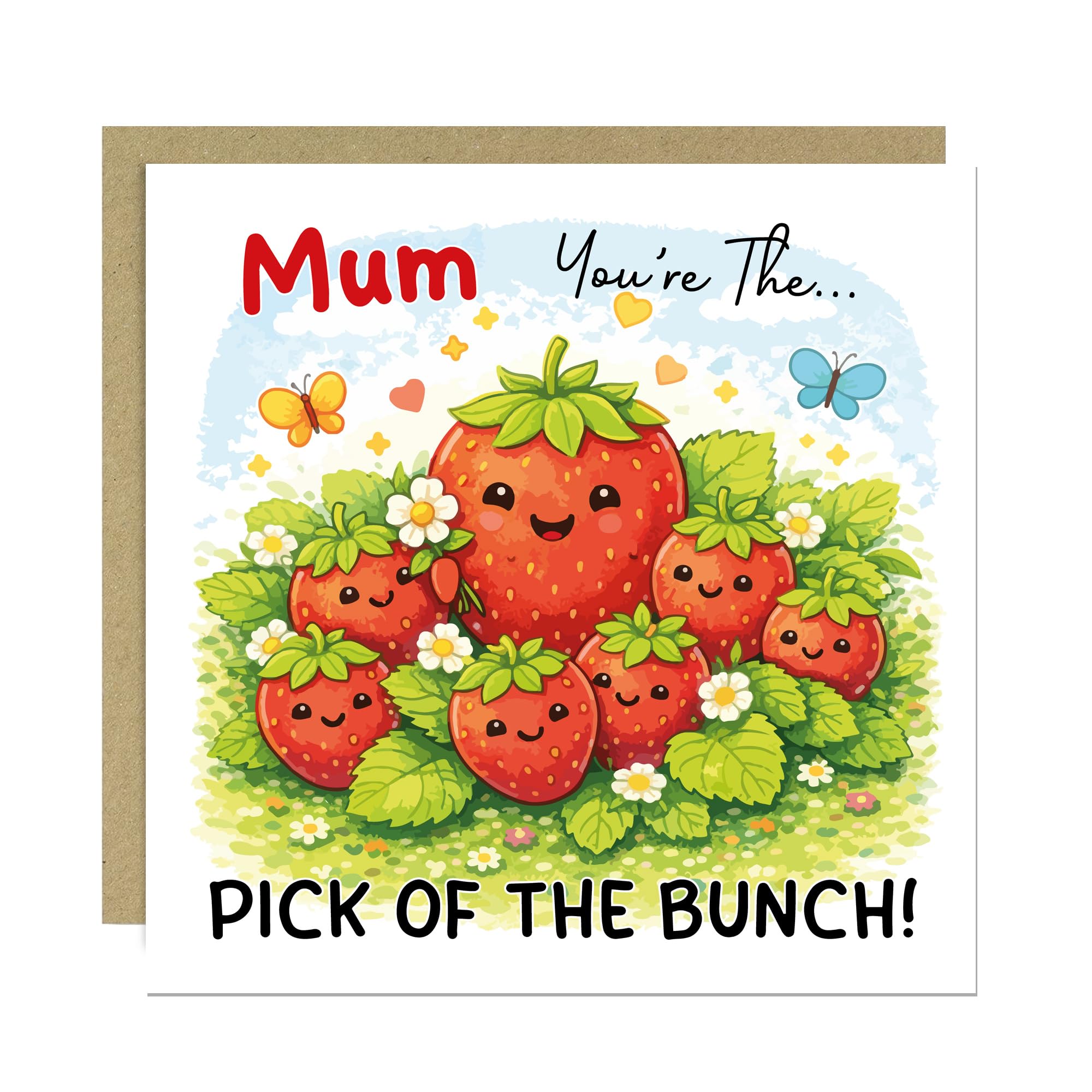 RED OCEAN Mother's Day Card for Mum, Humorous Birthday Card For Mum, Novelty Greetings Cards For Mothers Day, Cards From Son Daughter 145x145mm With Kraft Envelope