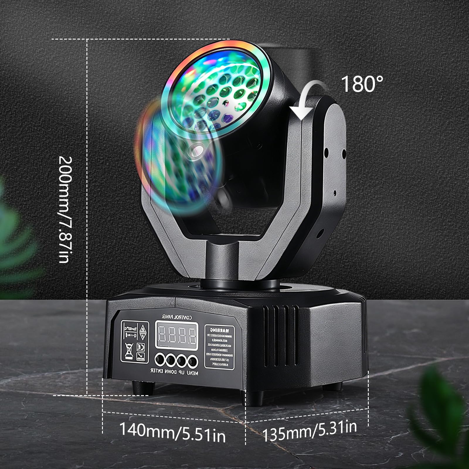 30W Mini LED Moving Head Beam Scheinwerfer RGBW, Discolicht mit Gobo & Sternenhimmel Effekt, DMX512 Soundaktiv, Stroboskop mit Fernbedienung für DJ, Partys, Bars, KTV, Hochzeiten & Bühnen