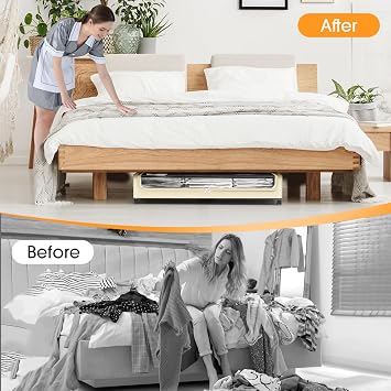 Under Bed Storage with Wheels 1Pack Storage Containers with Clear Window