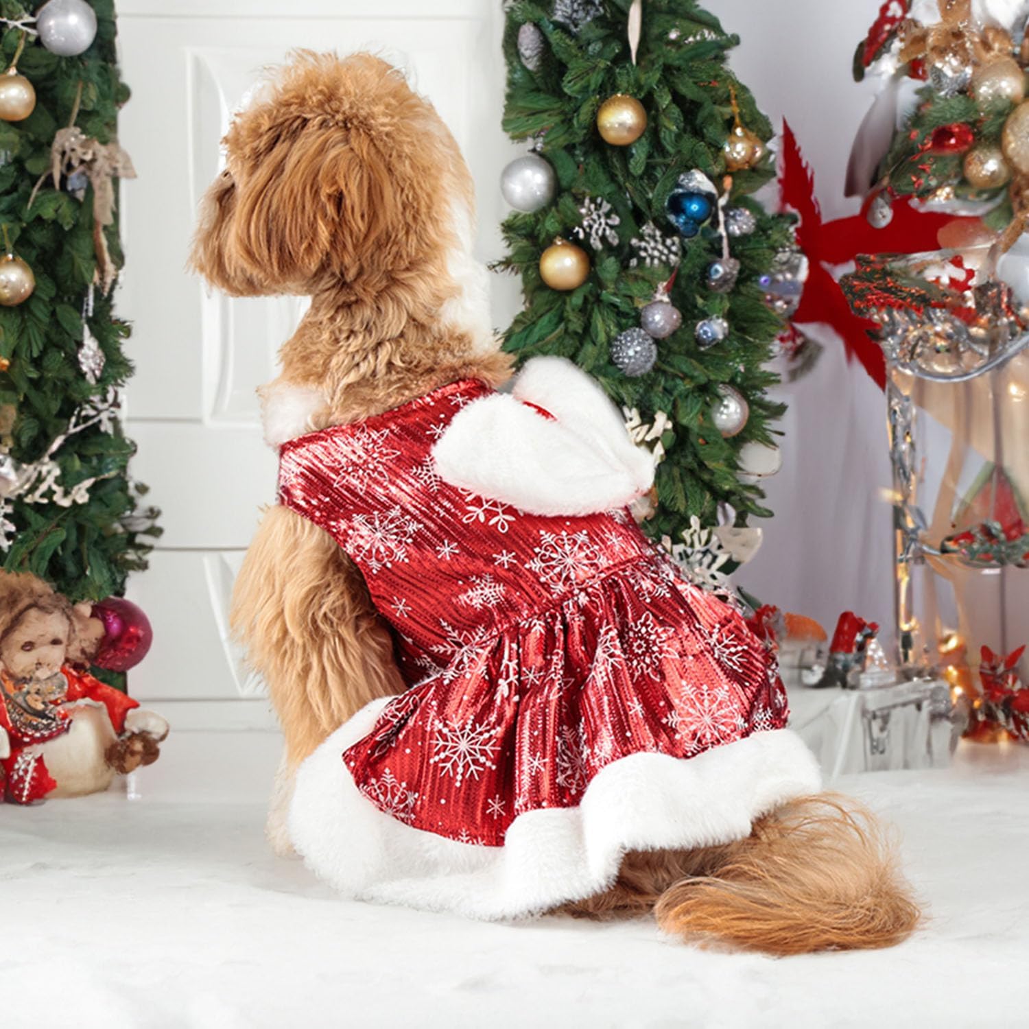 Snowflake Dog Christmas Dress Pet Santa Claus Jamaica Ubuy