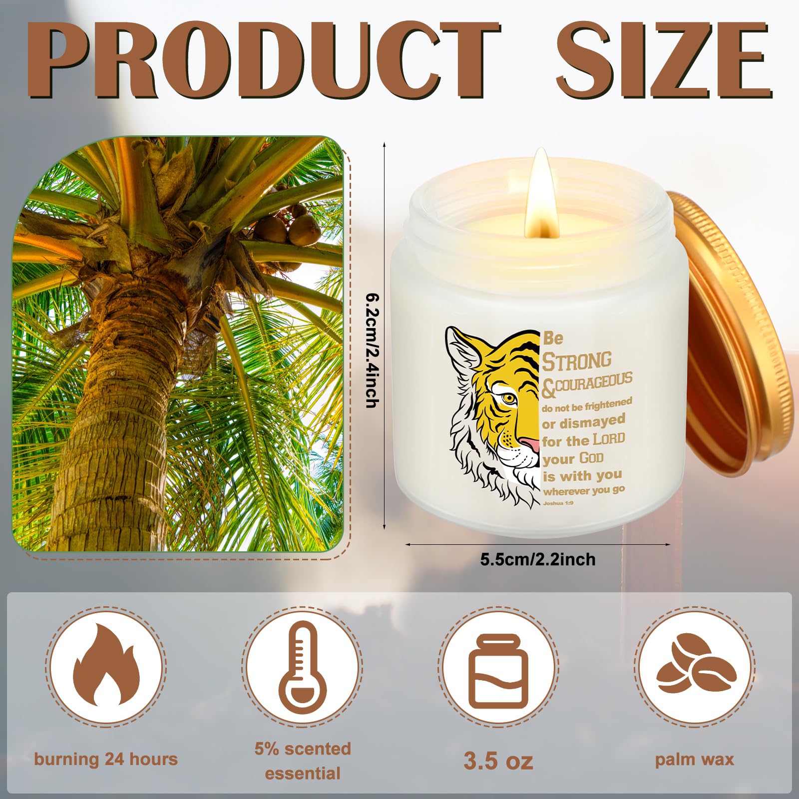 6 velas perfumadas de agradecimiento, 6 aromas diferentes, regalos para mujeres y hombres, regalo de cumpleaños, jubilación, Acción de Gracias (tema cristiano)