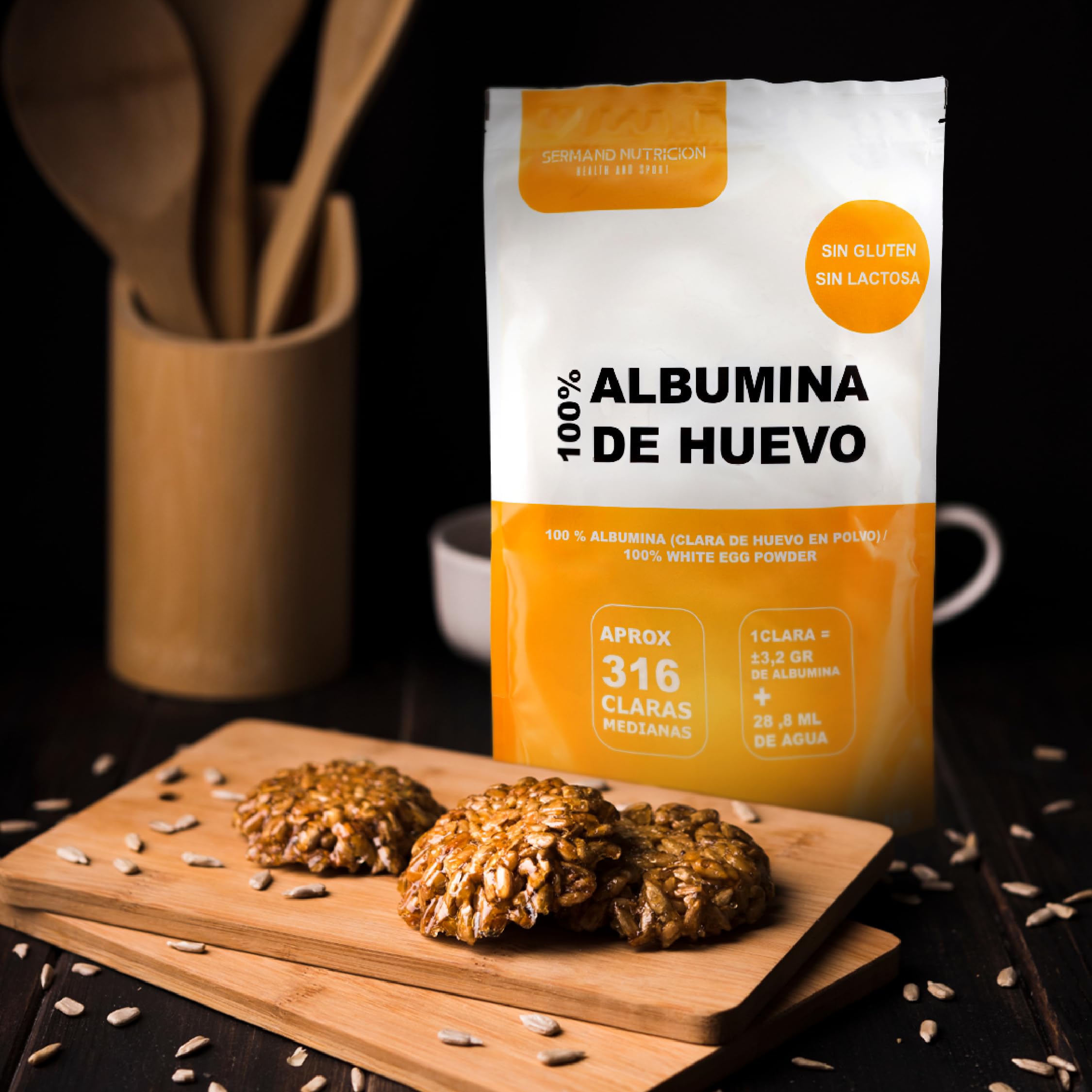 Eipulver aus Freilandeiern (1 kg) | Albumin | Pasteurisiertes Eiweiß | Getrocknetes Eiweißpulver | Laktosefrei | Glutenfrei | Vakuumverpackt