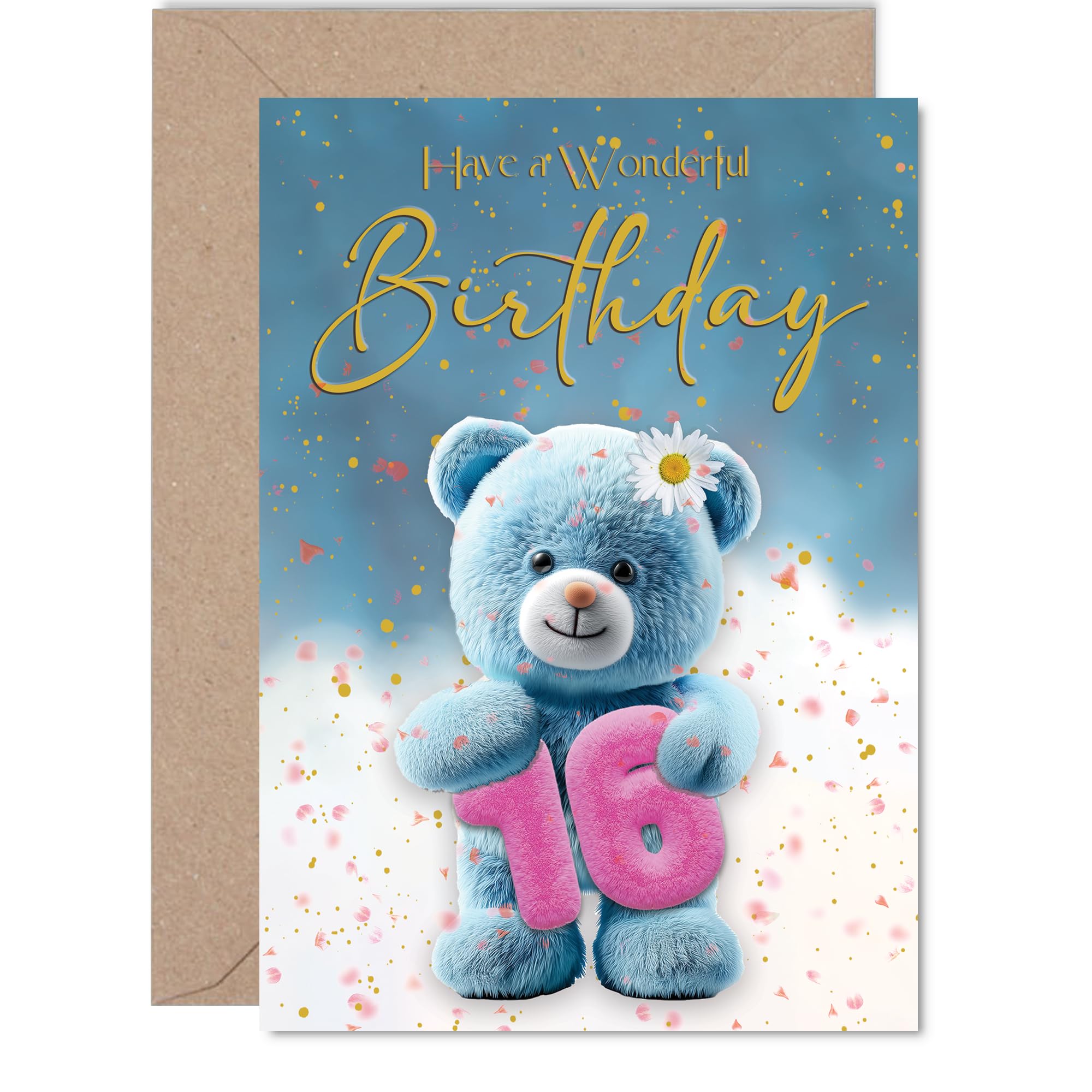 Playful 16th Birthday Card, Bursting with Birthday Cheer