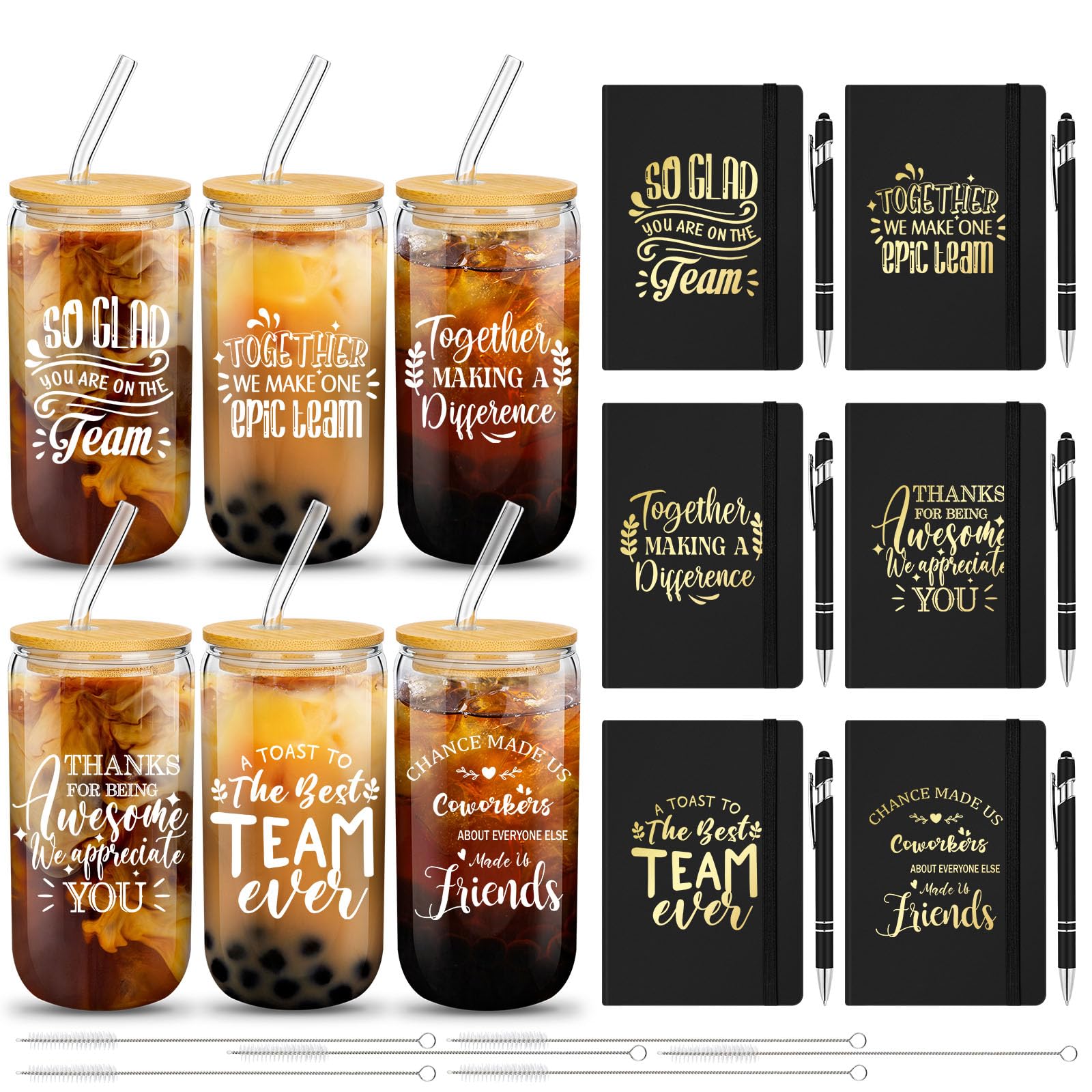 Dispowreath 18 Pcs Employee Appreciation Gift Set for Women Teacher Nurse Thank You Christmas Inspirational Gifts with A6 Leather Journal Notebook 16