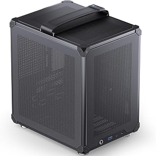 JONSBO C6-ITX Mini ITX PC Case with Carry Handle, Tool-Free Design, ATX PSU Compatible