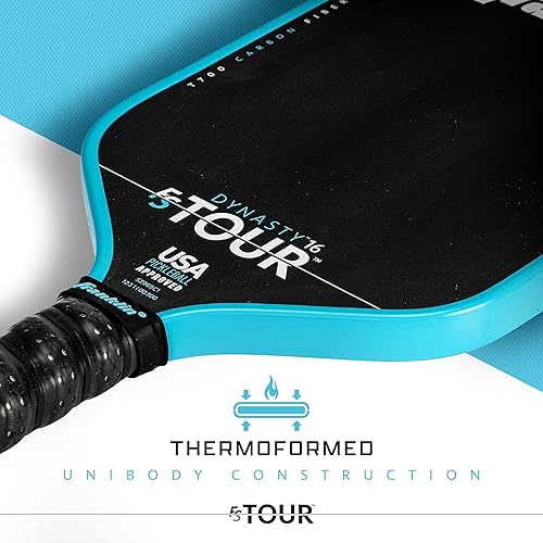 Miniatura 3 de Franklin Sports Paletas de pickleball Pro  Serie FS Tour de fibra de carbono cruda T700  Aprobado por Pickleball de Estados Unidos  Borde inyectado
