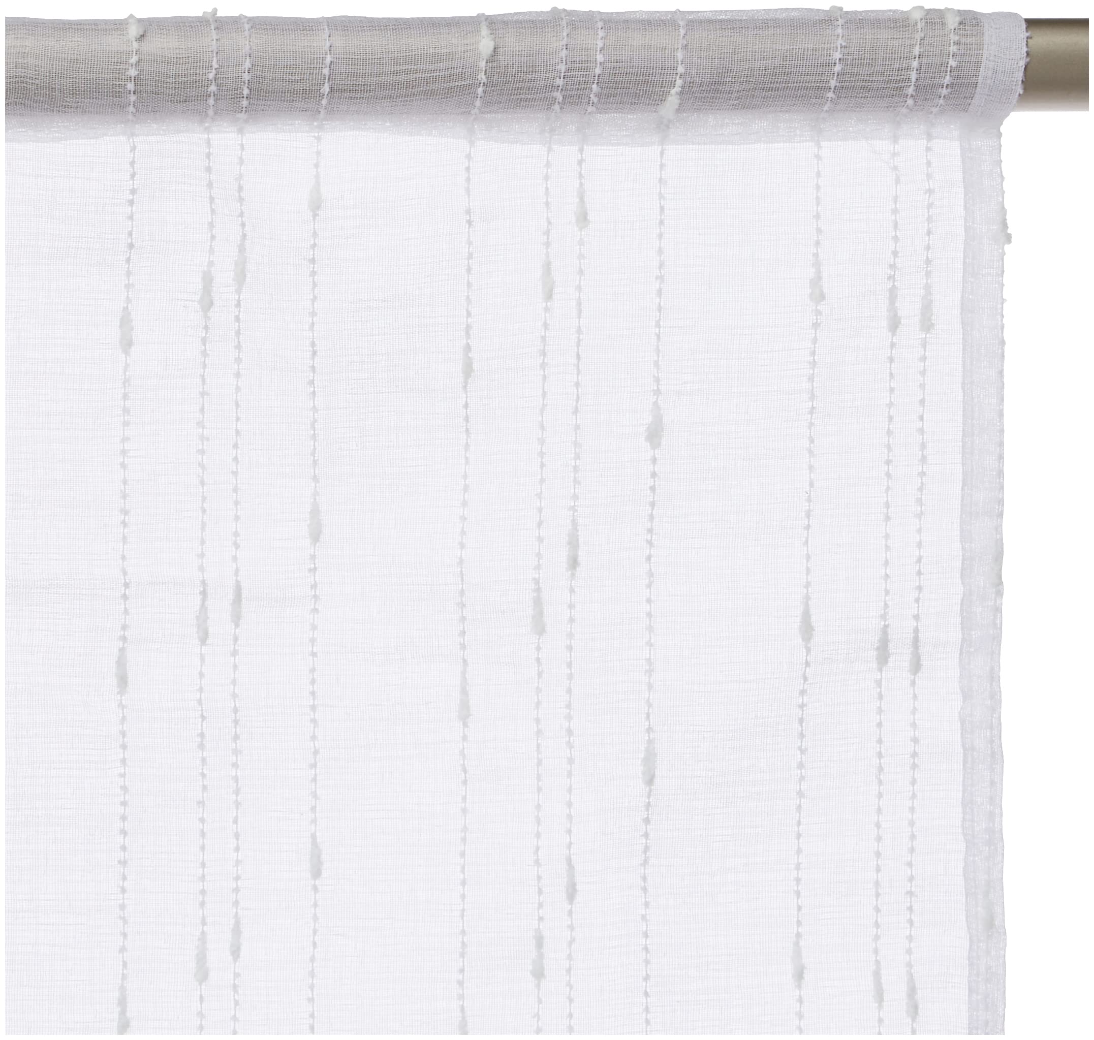 Soleil d 'Ocre Maelis Pair of Brise Bise, Polyester, white, 45x90 cm, W 17.7" x L 35.4" (1 Panels) - Image 3