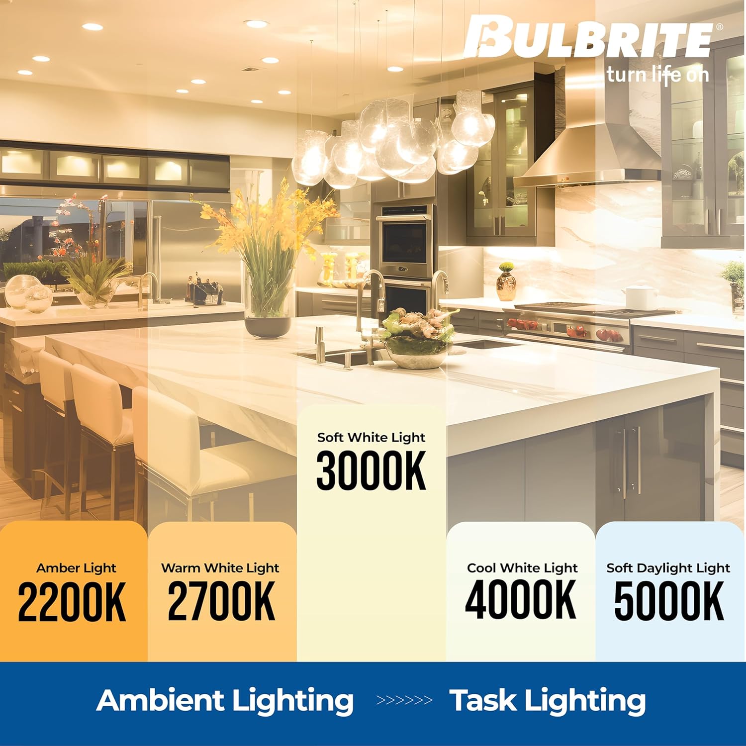 Bulbrite LED Filament T9 Bulb, 3000K, Dimmable, 5W, E26 Base, 400 Lumens, 120V, CRI 90, Soft White Light, Chandelier with Medium Base (4 Pack)