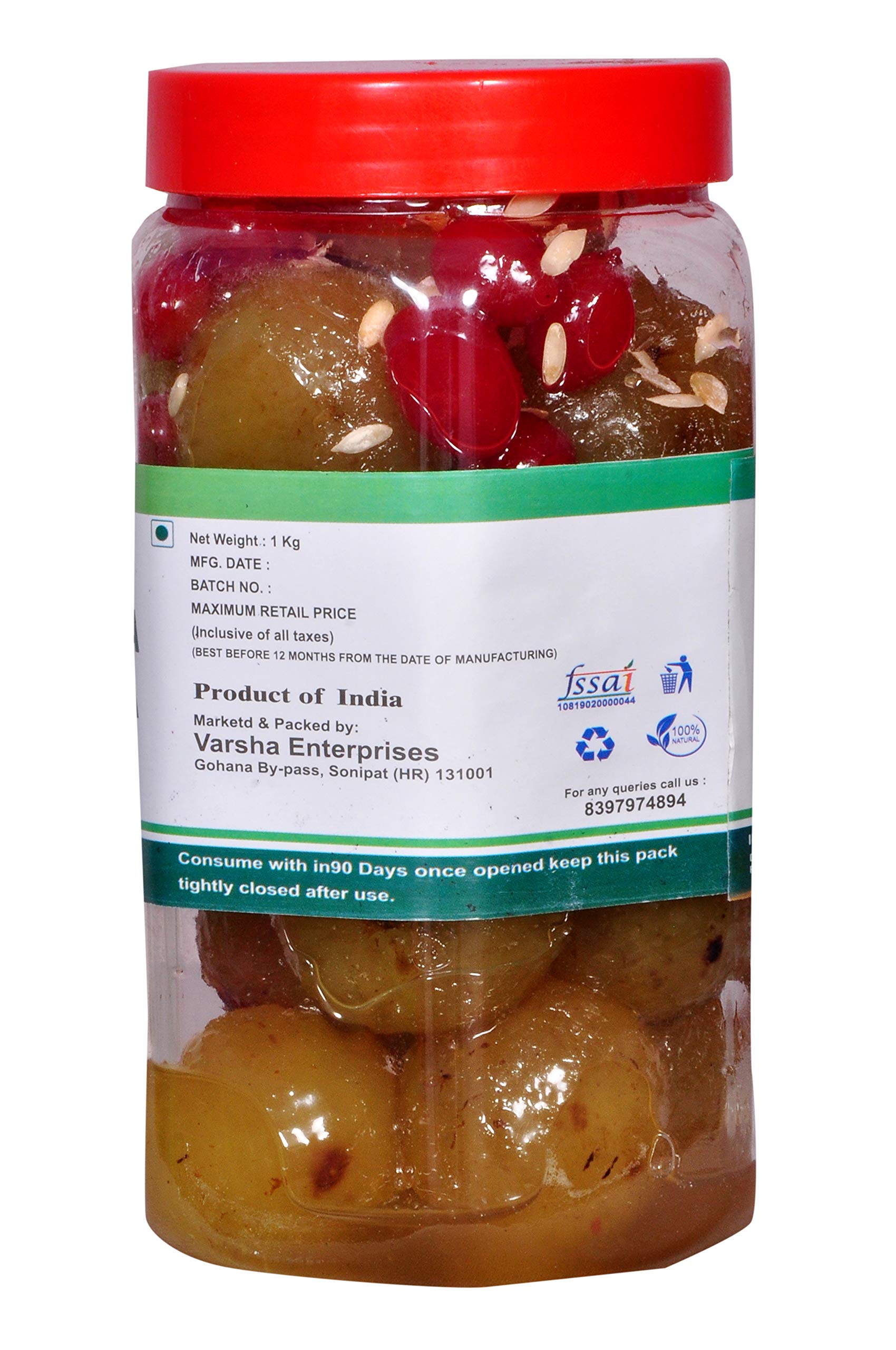 Natural Diet for Those who Care'S Health First Mother- Made Organic Dry Amla Murabba Gooseberry with Natural Ingredients Boost Your Immunity Pack of 900 Grams 1