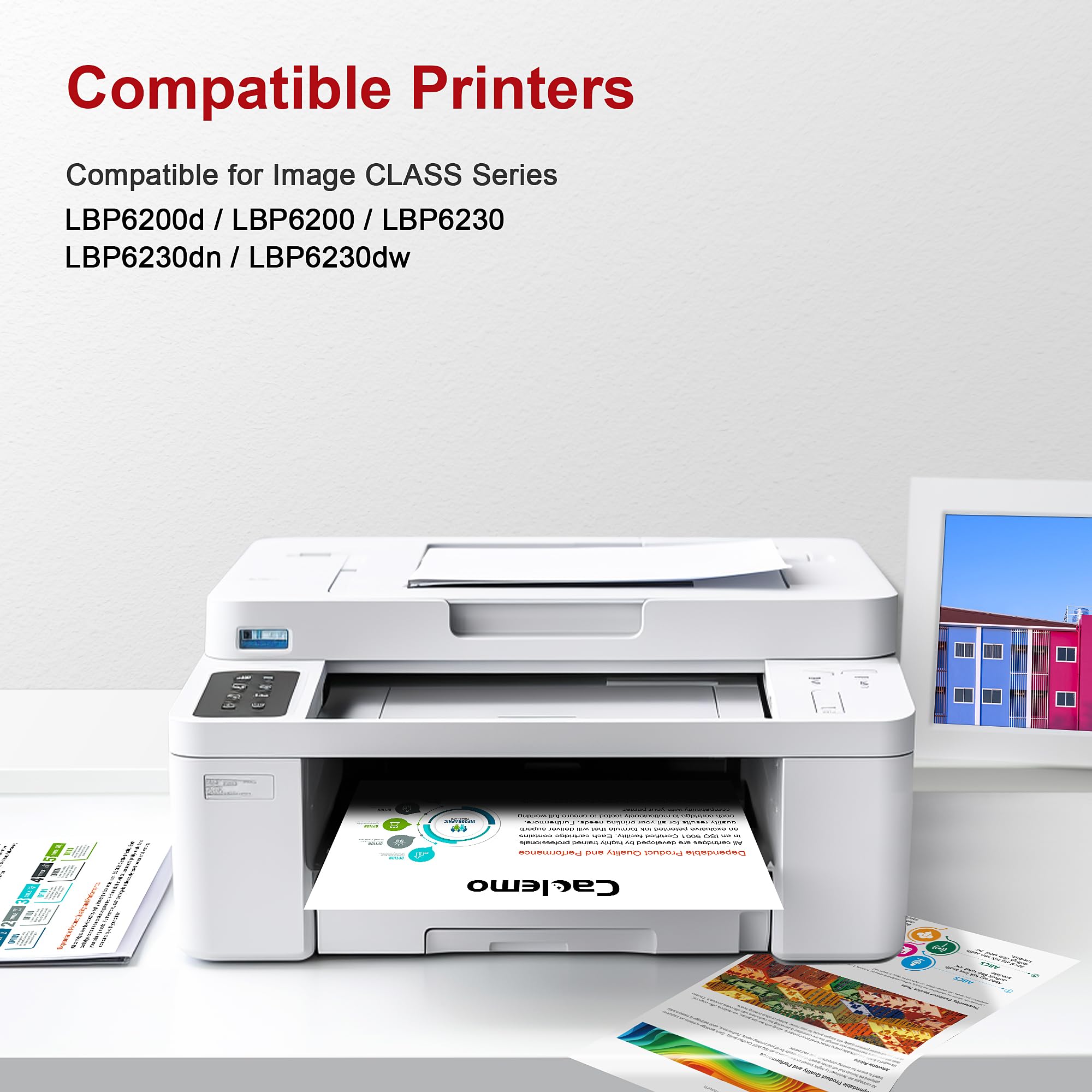 126 Czarny toner do Canon 126 Toner CRG-126 Kompatybilny z drukarką Canon LBP6230dw Toner imageCLASS LBP6230dw LBP6200d LBP6230dn LBP6230 LBP6200 drukarka, 2 czarne 126 CRG126 toner Wkład