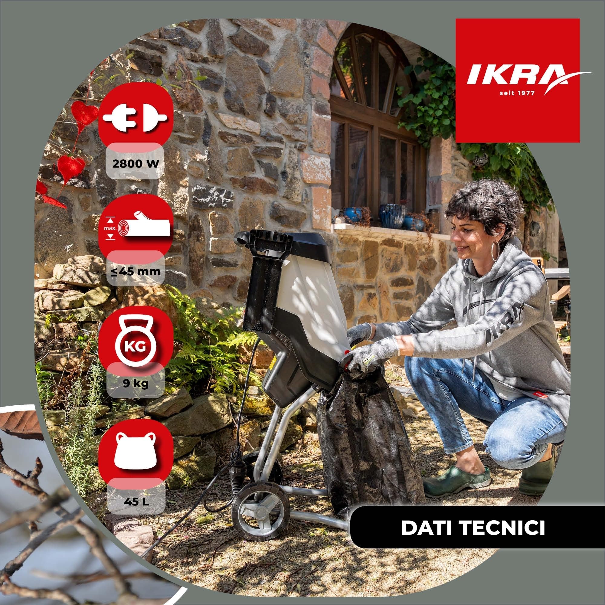 IKRA biotrituratore elettrica IMH 2800 2800 W