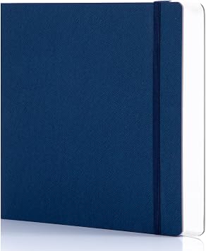 Hardcover Sketchbook for Drawing, 8.3"X 8.3" Square Sketch Book with 120 GSM Thick Drawing Paper, 192 Pages/96 Sheets Sketch Pad for Adults and Kids, Art Journal for Beginners Artists, Blue