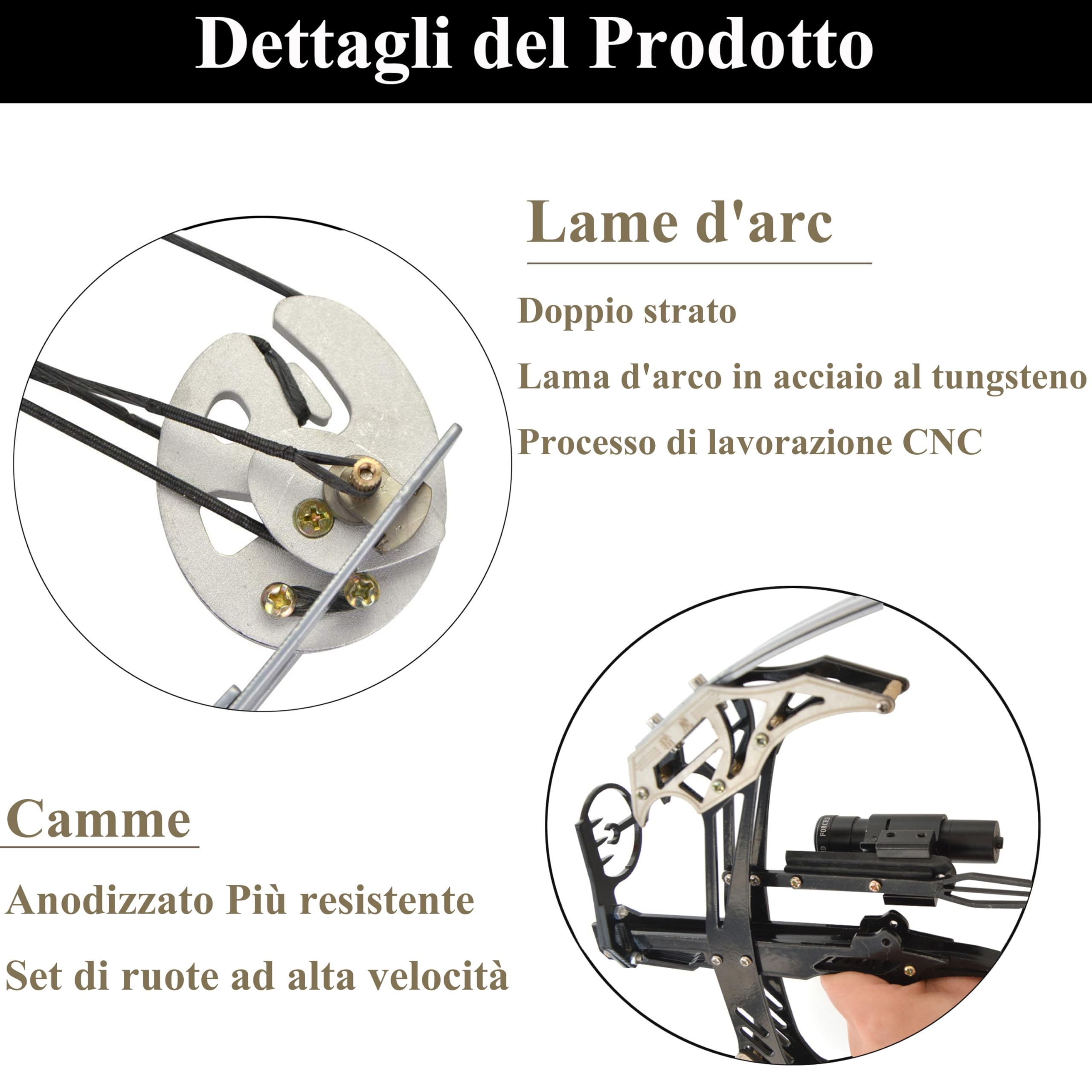 Tiro con L'arco Mini Arco Composto Set Arco Composto da 25lbs Arco e Frecce con Arco di Vista per Destro e Arciere a Mano