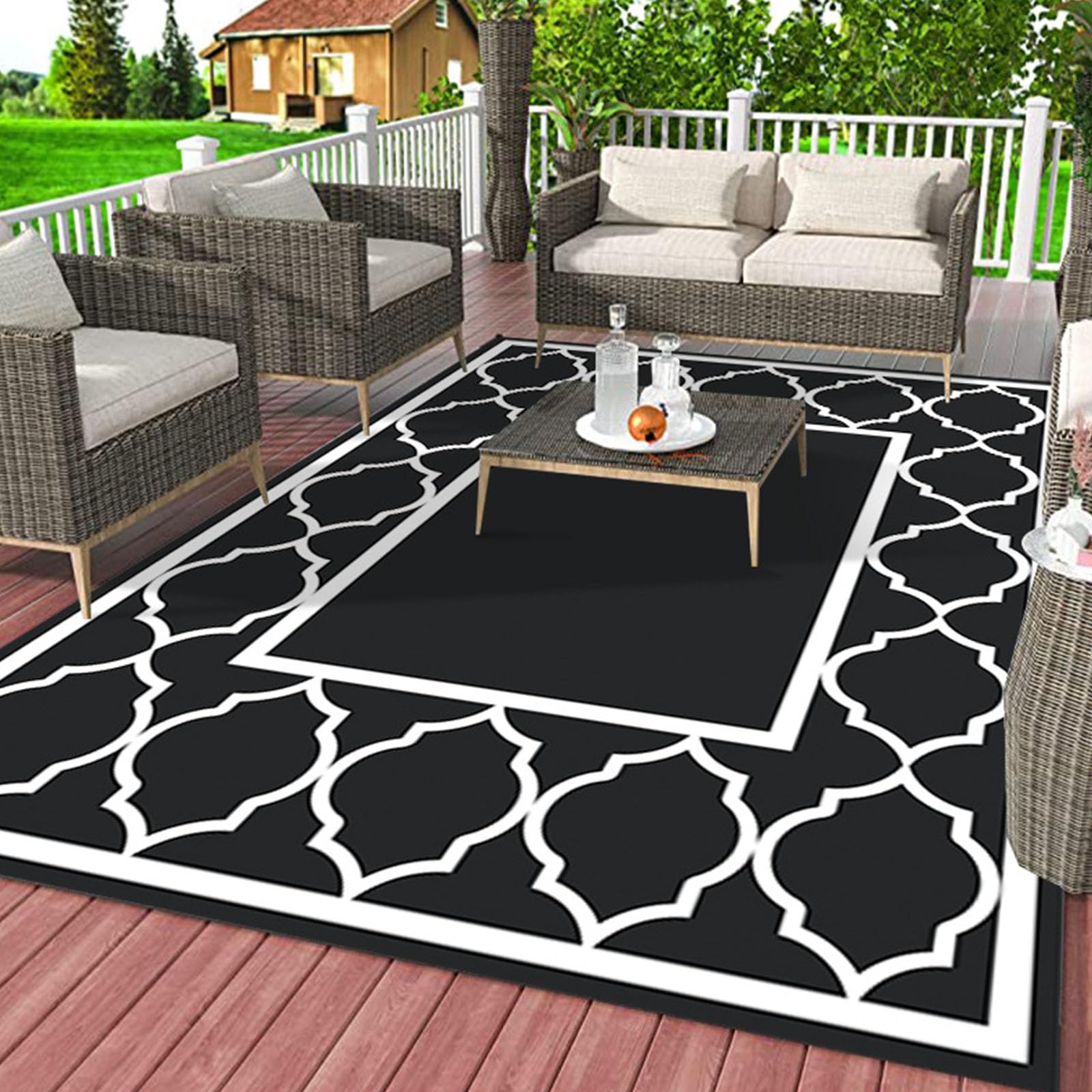 APGLSXY Carpet Sun Resistant Area Rug Perfect for Camping Deck Backyard Garden Balconys Homes Decors Washable Picnics Blanket