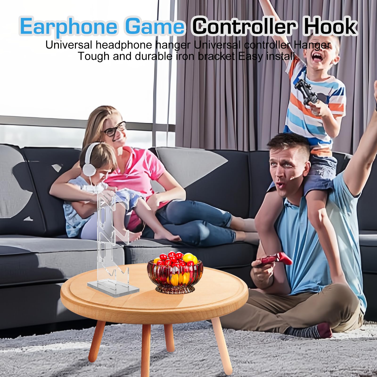 Nizirioo Soporte acrílico de 3 capas para controladores Xbox One, Switch, PS4, PS5 y auriculares, universal, diseño estable, fácil