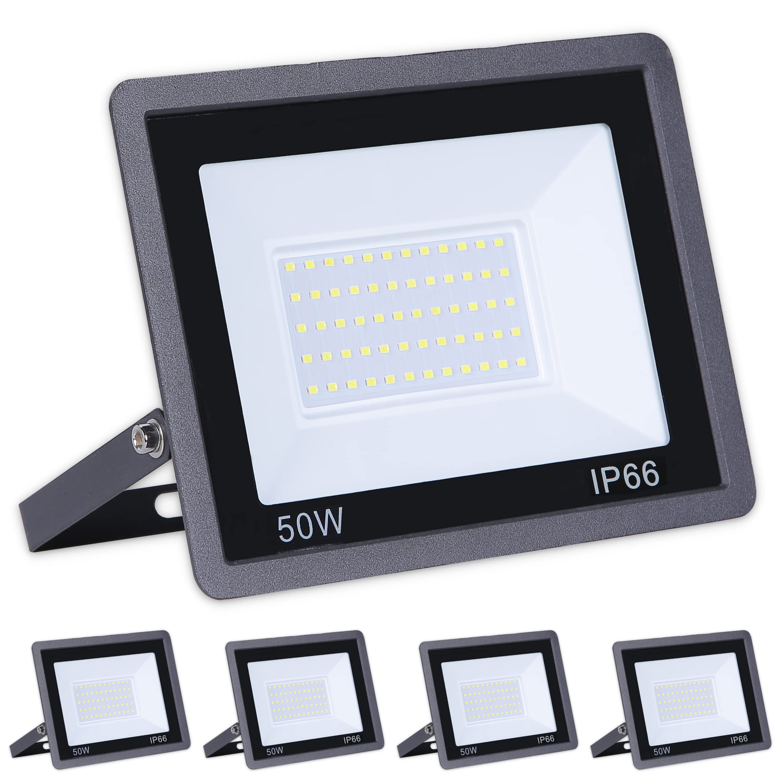 CLAR - Outdoor LED Floodlight 50W 3000K IP65, LED Spotlight for Garden, Terrace or Facade (Pack of 5) — image 1