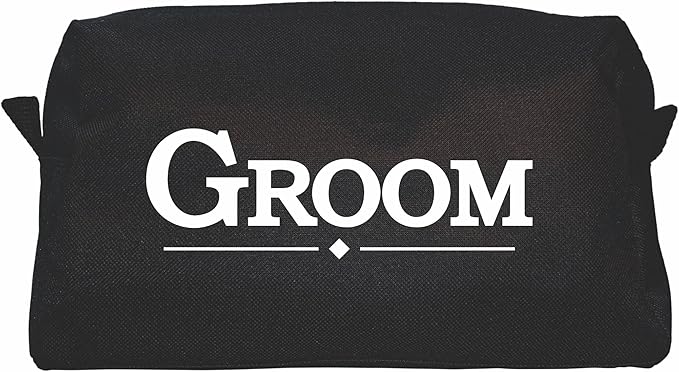 The Spoiled Office Travel Toiletry Bag for Men (9.25'' x 5'' x 3.75'') - Black Dopp Toiletries Travel Bag for Men and Accessories, Perfect for Groom in Wedding and Bachelor Party Favors