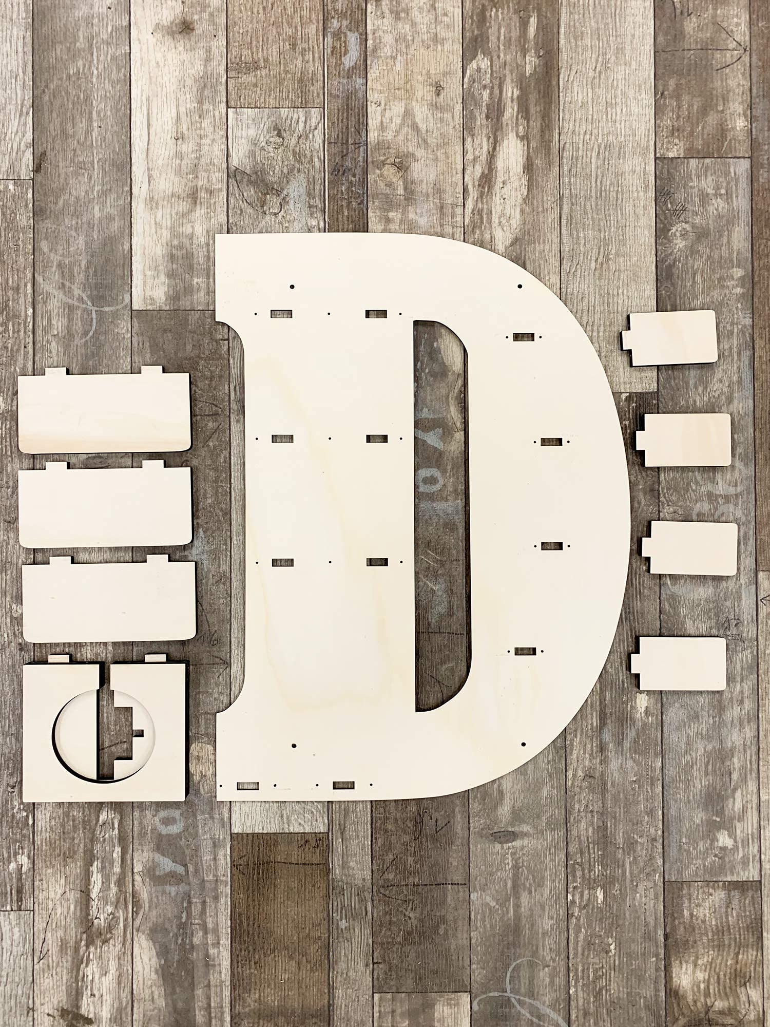 Letra A-Z para la caja de música, apta para caja de música, para niños, habitación de bebé, para pintar con nombre personalizado, regalo de cumpleaños para Pascua o Navidad (letra D)