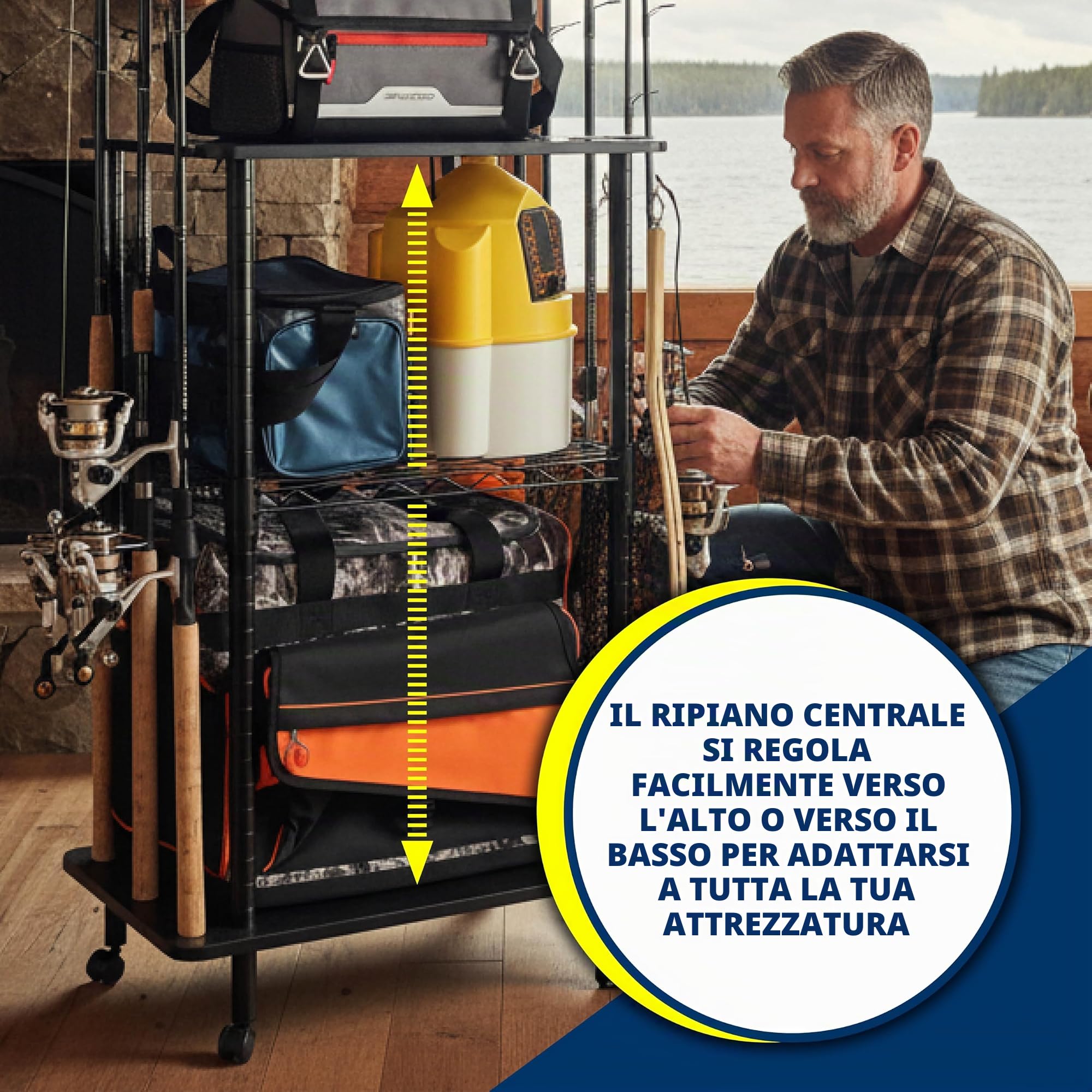 Rush Creek Creations - Supporto per canna da pesca e attrezzi