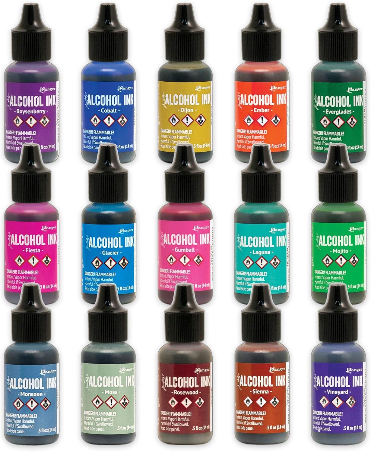 All 96 Ranger Tim Holtz Alcohol Inks with New 2024 Colors, Complete Set with Alloys, Mixatives, Pixiss Blending Tools, Mini Blending Tools and Foams, Premium Brush Set for Alcohol Ink and Mini Mister