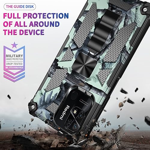 Miniatura 4 de CCSmall Funda magnética de camuflaje con función atril para Xiaomi Redmi 10CPoco C40, grado militar resistente a prueba de golpes Protección