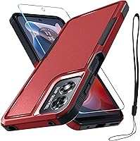 Vista 8 de RMOCR Funda compatible con Moto G 5G 2024, cuerpo completo, resistente, resistente, a prueba de golpes, con correa de cordón, protector de pantalla