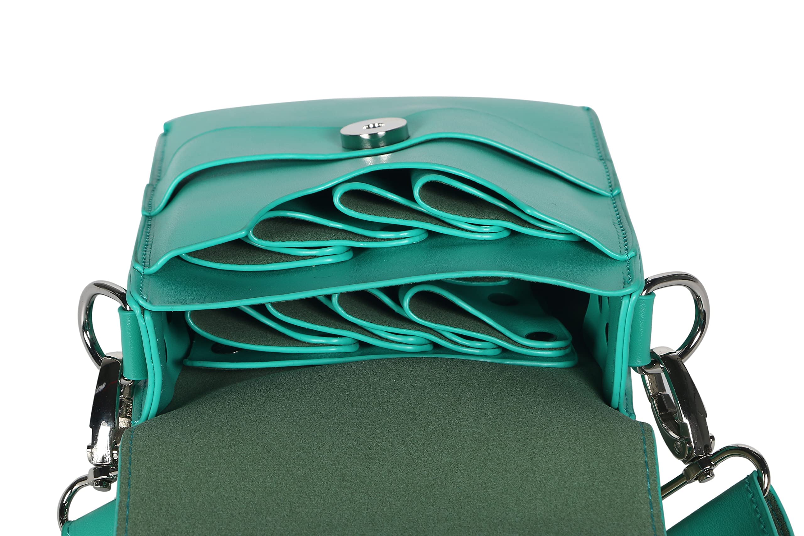 手染めターコイズマーブルのシザーケース 手染め・手縫い)がま口シザーケース濃紺アンティーク