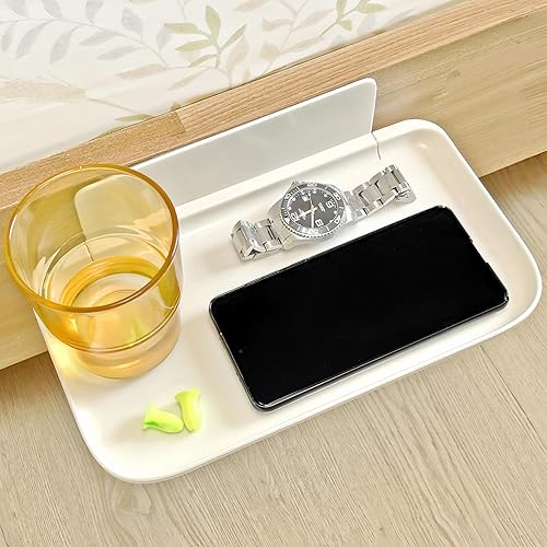 Juego de 2 estantes flotantes plegables para pared de noche, estante de pared pequeño sin perforaciones, perfume, organizador de caravana,