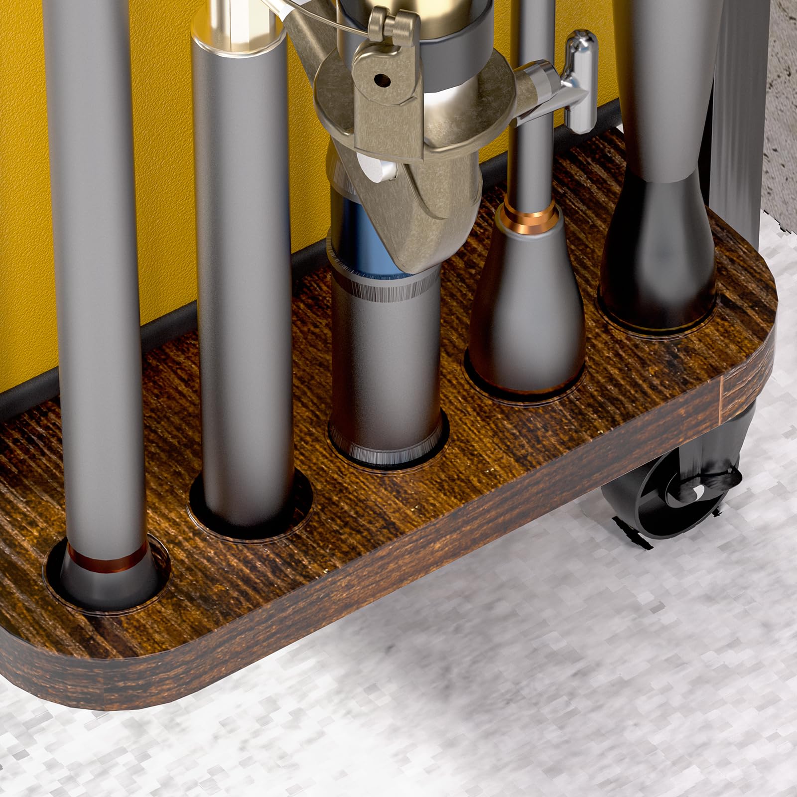 Porta Canne Da Pesca Su Ruote – Organizer Con Rack Per Fino A 10 Canne E Accessori, Carrello Per Garage O Casa