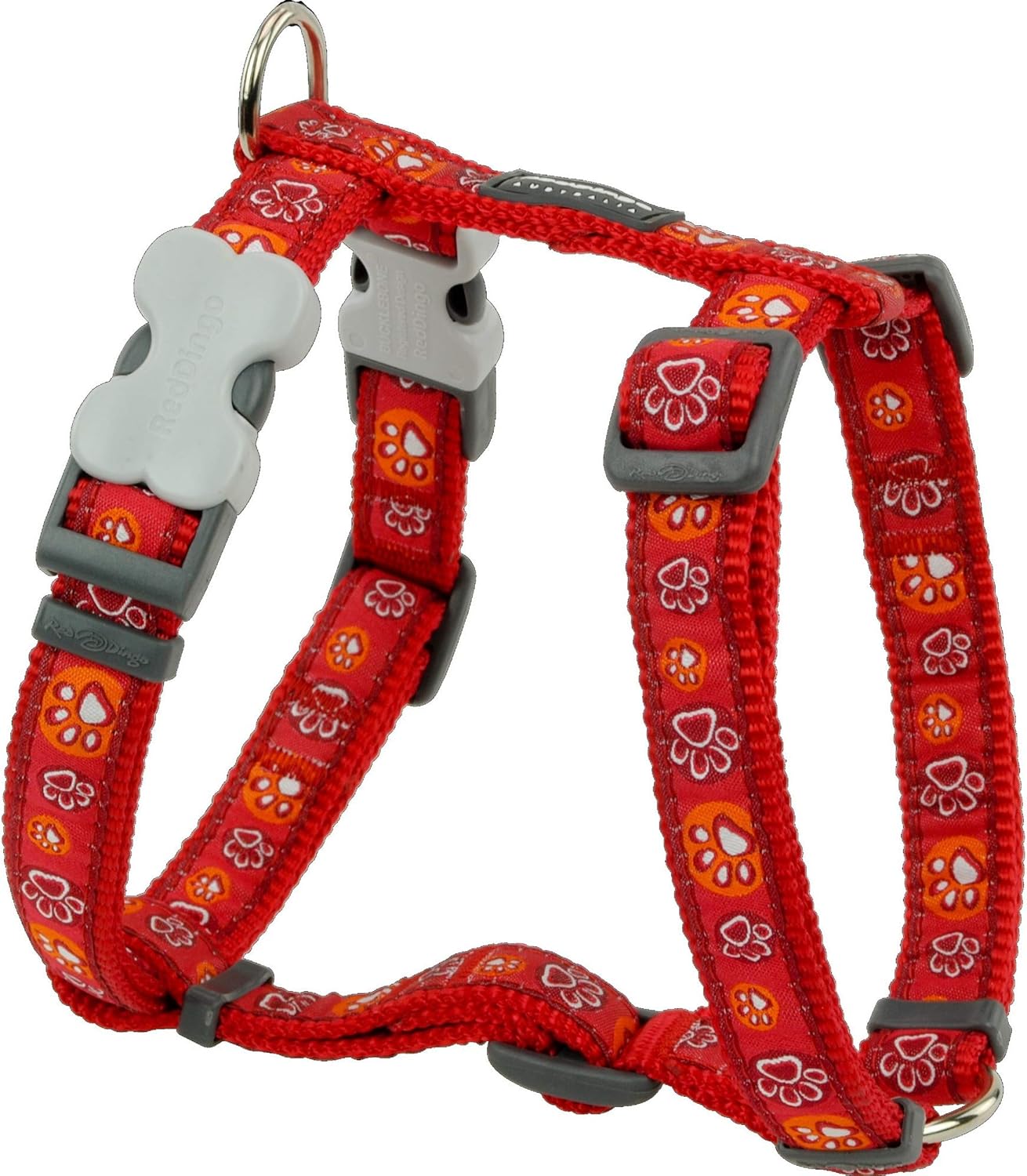 Red Dingo Dog Harness Design,Desert Paws Red, Medium 20mm