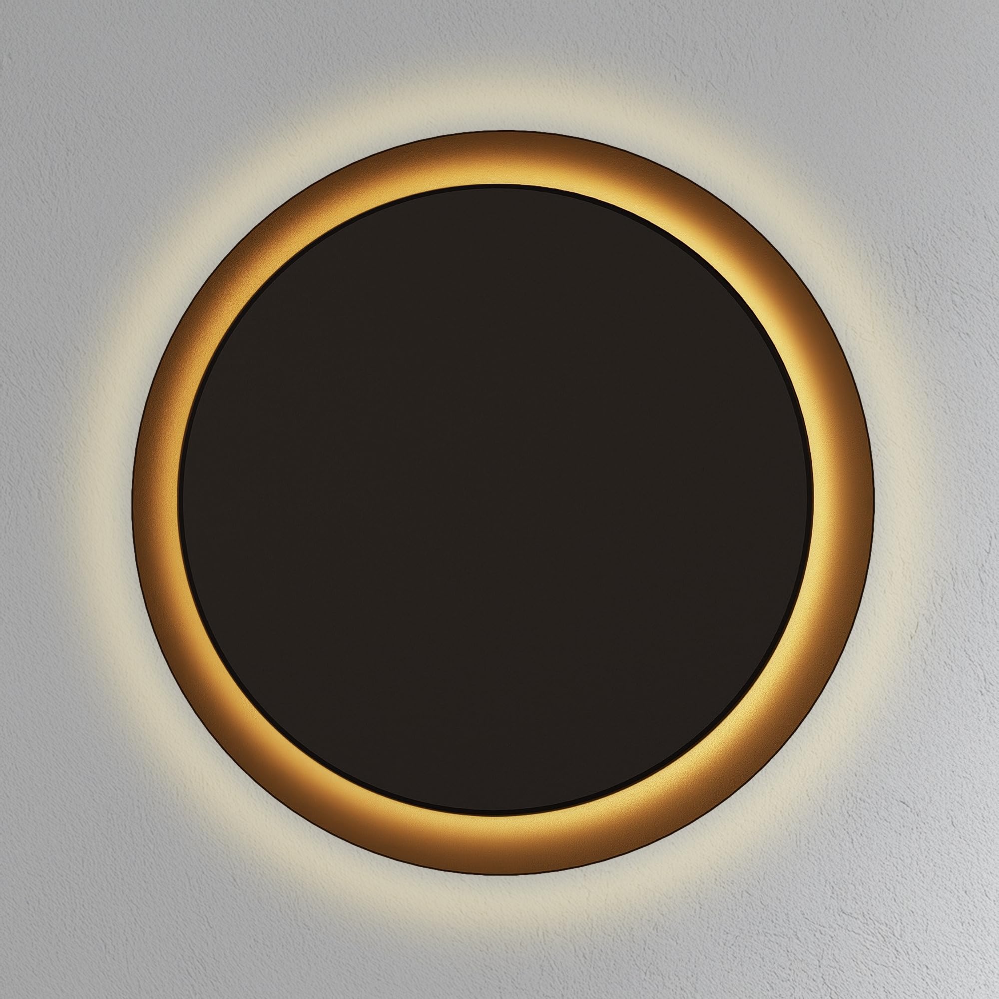 SSC-LUXon 4er Set IRELIA runde Wandlampe Ø 30cm indirektes Licht warmweiß/neutralweiß/kaltweiß - Wandleuchte schwarz Innen & Außen IP65