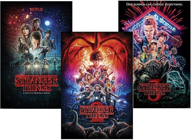 Close Up Stranger Things Poster Set of 3 Season 1, 2 and 3 (61 cm x 91.5 cm)