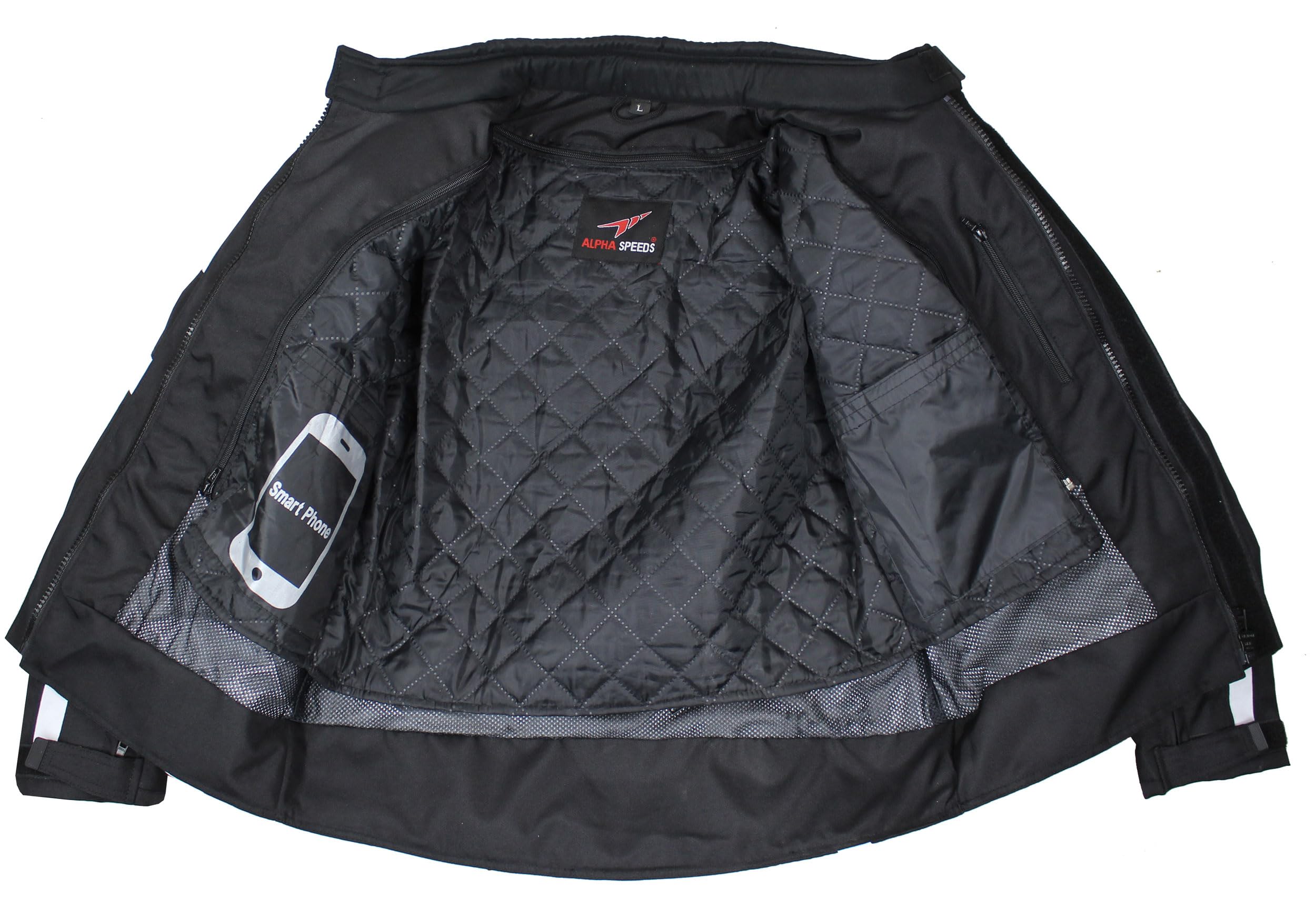 EURO STARS Motorradjacke Herren Textil Jacke mit Protektoren, Wasserdicht, Winddicht, Biker Custom, Touring Quad, Sport Motorcycle Jacket