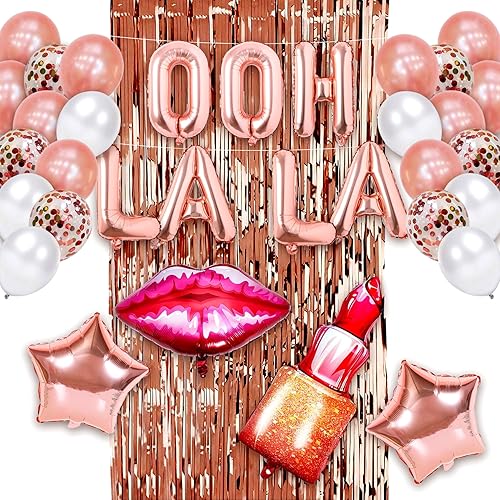 Decoración de fiesta de lencería para decoración de ducha, lencería Ooh La La, globos de despedida de soltera, decoración de fiesta de despedida de